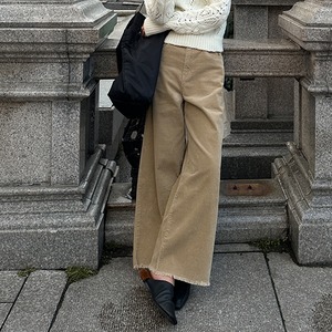 corduroy wide pants　202234