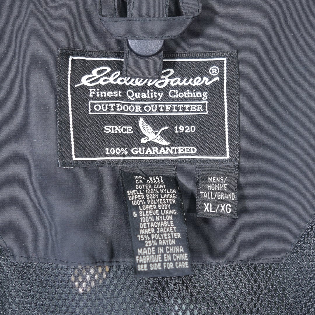 Eddie Bauer ブラックダウンベスト Lトールサイズ EDDIE BAUER