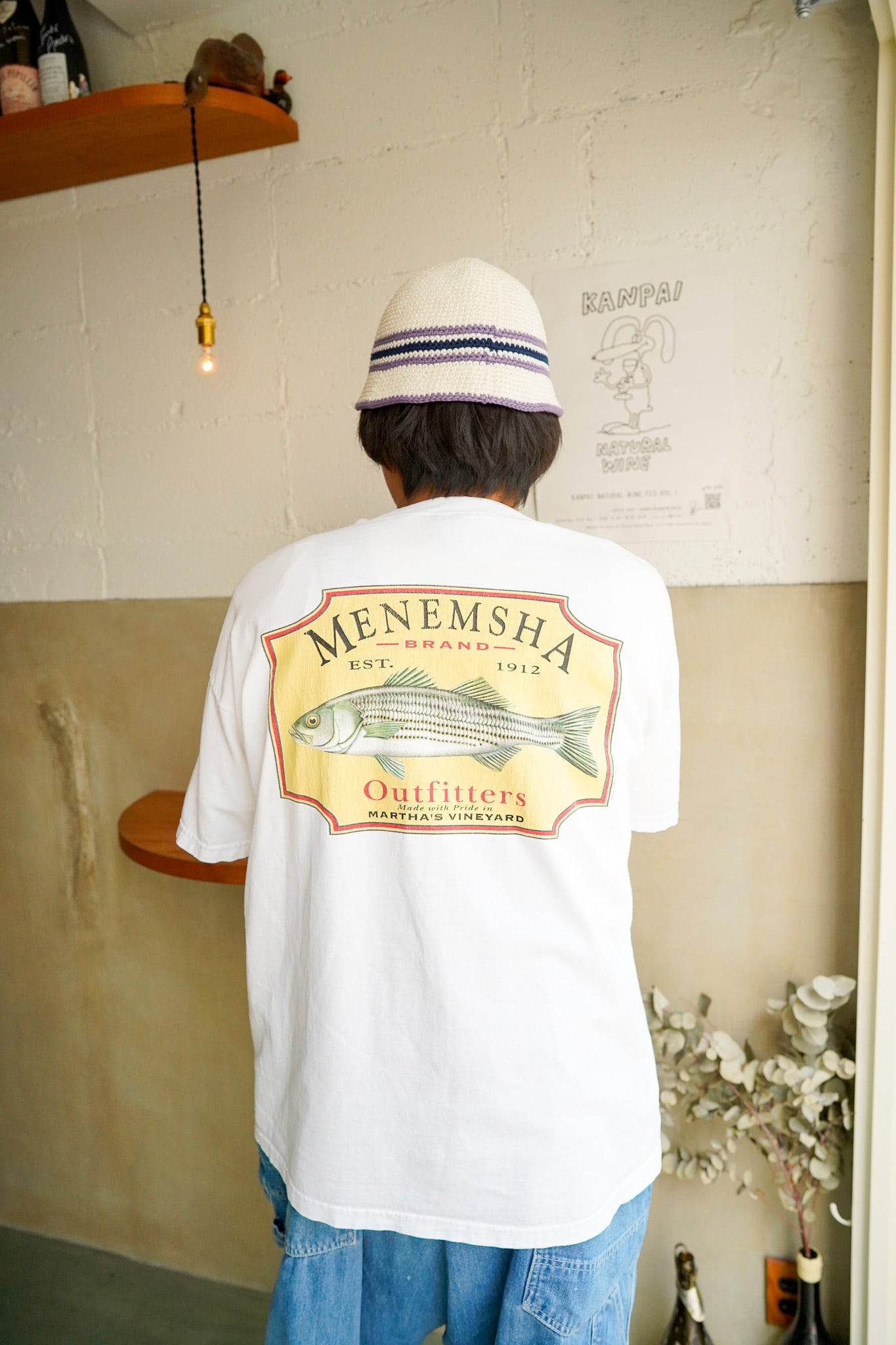 【1990s】"Martha's Vineyard, Made in Haiti" Striped Bass Printed T-shirts / 6-127