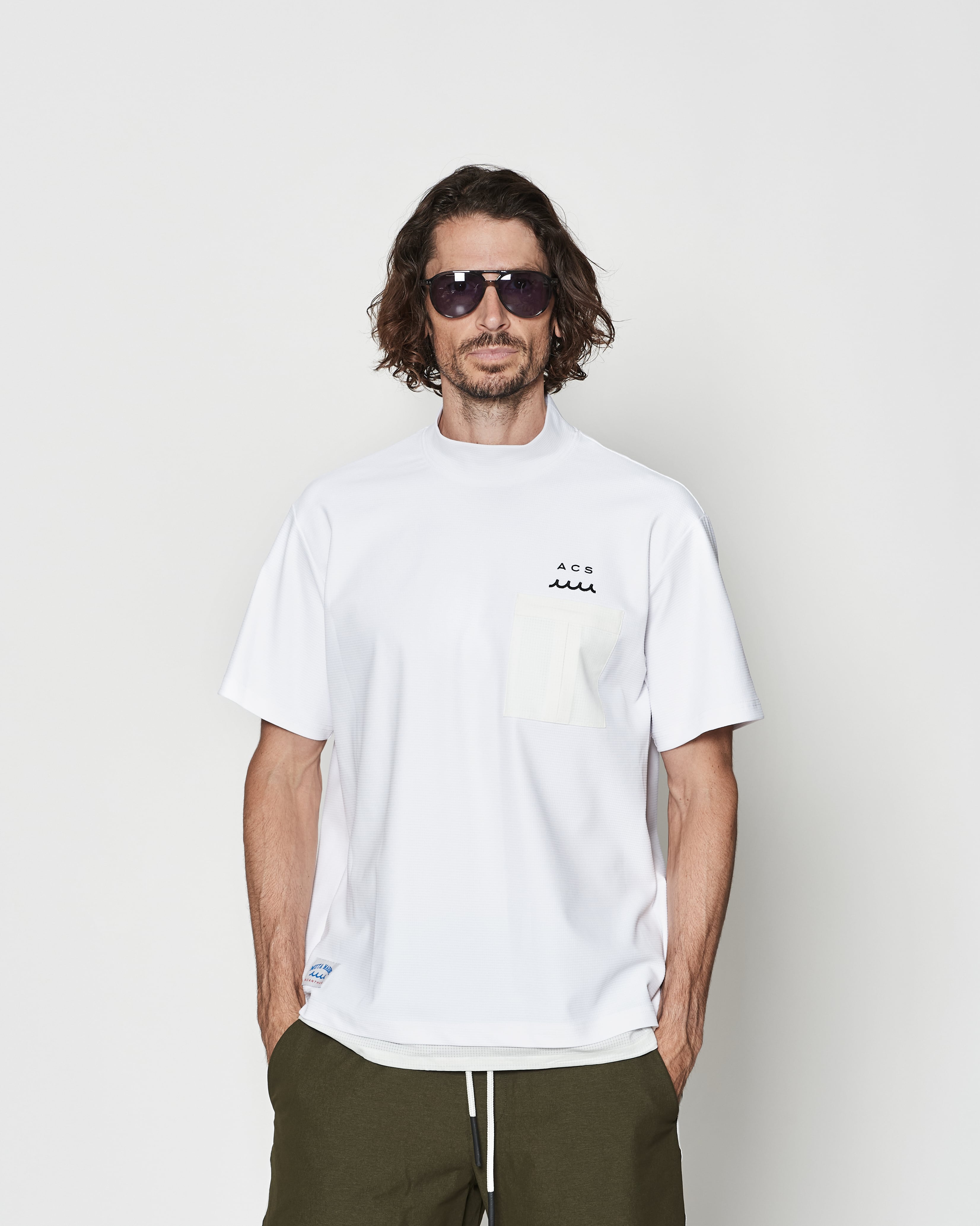 muta MARINE × ACANTHUS / メッシュモックネックTシャツ muta MARINE × ACANTHUS メッシュモックネックTシャツ | ACANTHUS
