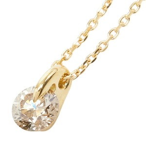 K18YG イエローゴールド ダイヤ0.31ct ペンダント ネックレス レディース 【中古】