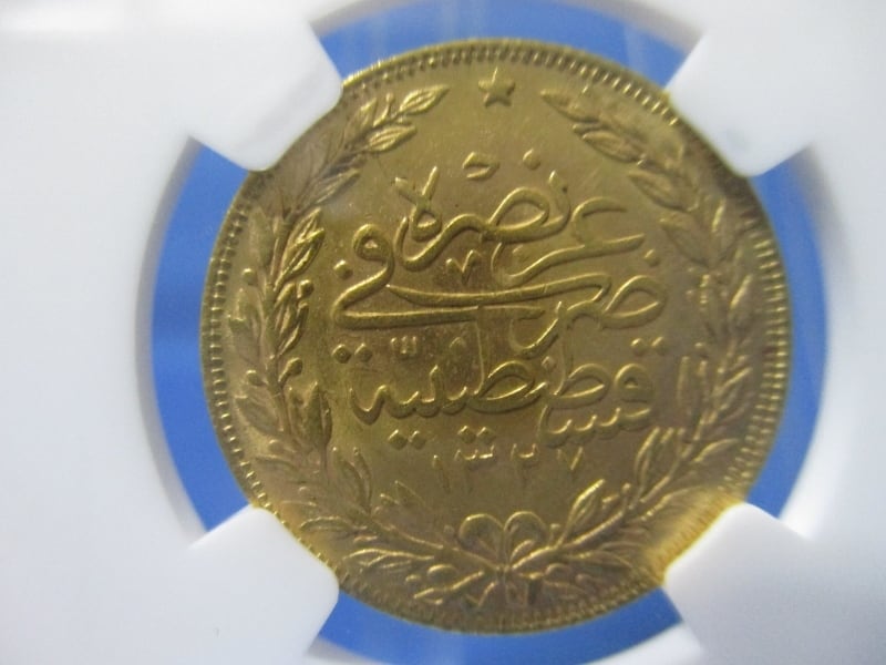 オスマントルコ 100クルシュ金貨☆未使用／アンティーク／NGC MS63 オスマントルコ 100クルシュ金貨☆未使用／アンティークコイン／NGC