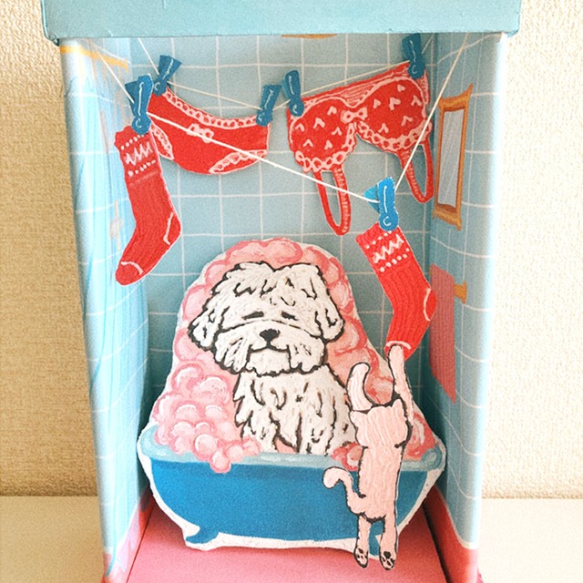 【ちぎらはるな】マルのバスタイム