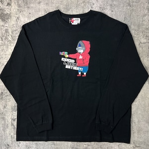 【CHIBI-PESO】GOOD LUCK  BAY!BAY! Big silhouette Long sleeve Tee