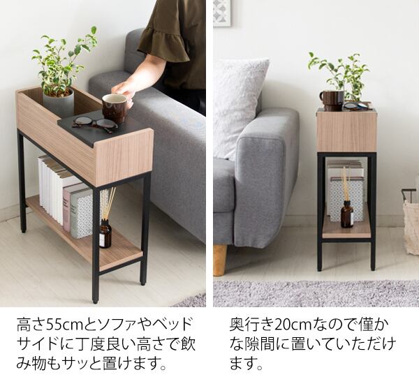 値下げお値打ち！ ハンドメイドナイトテーブルフラワースタンドサイド