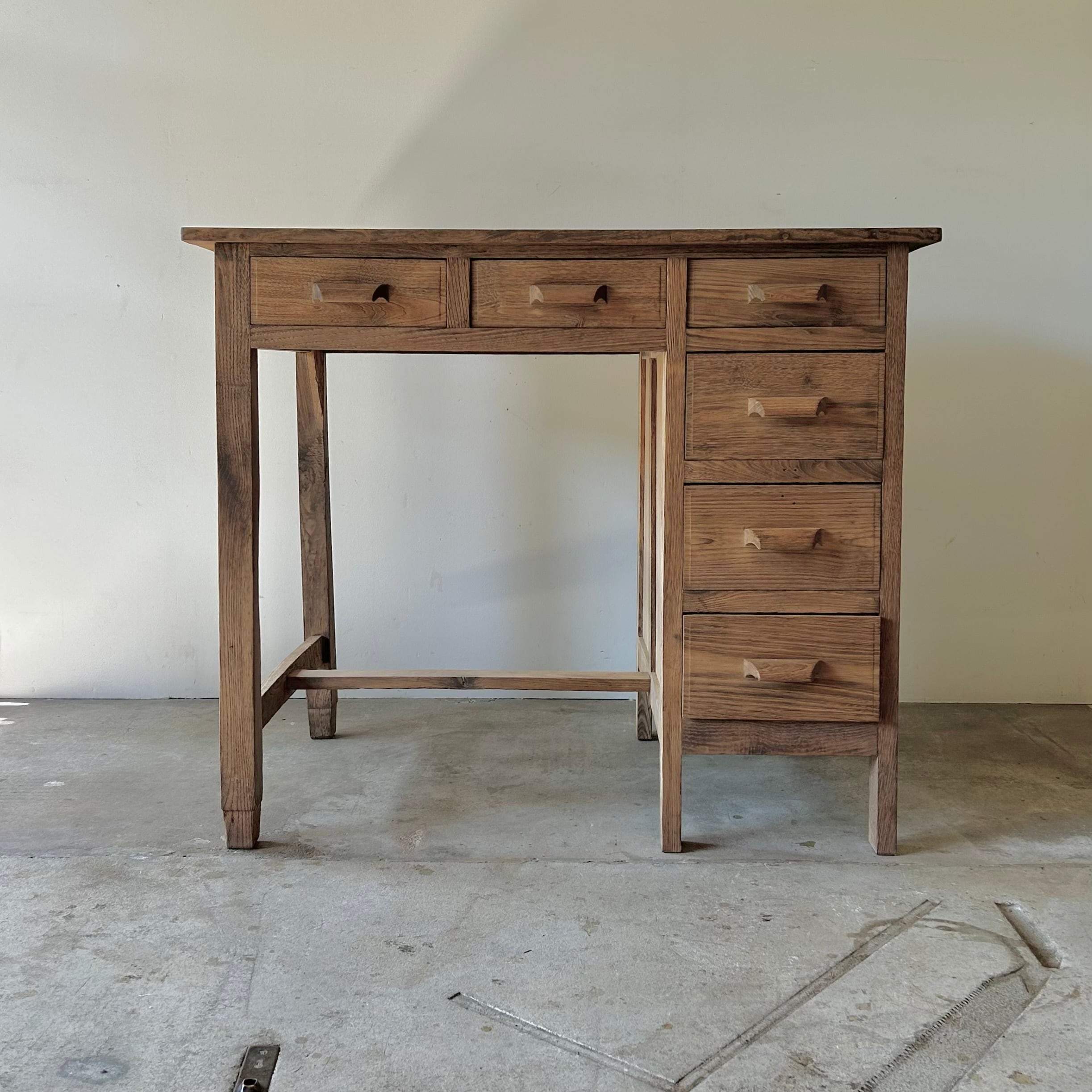 木製デスク　テーブル　袖机　0785