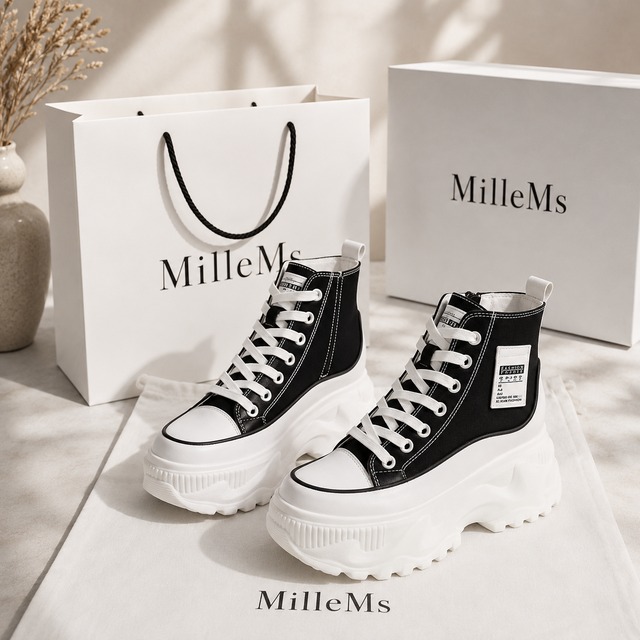 platform canvas sneakers m0003