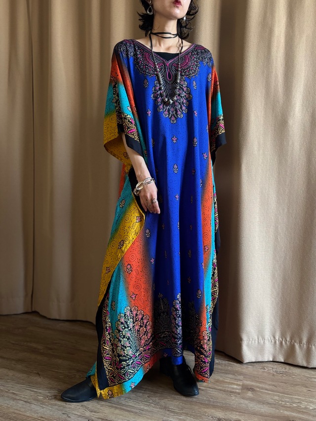vibrant ethnic print import dress-5149-8