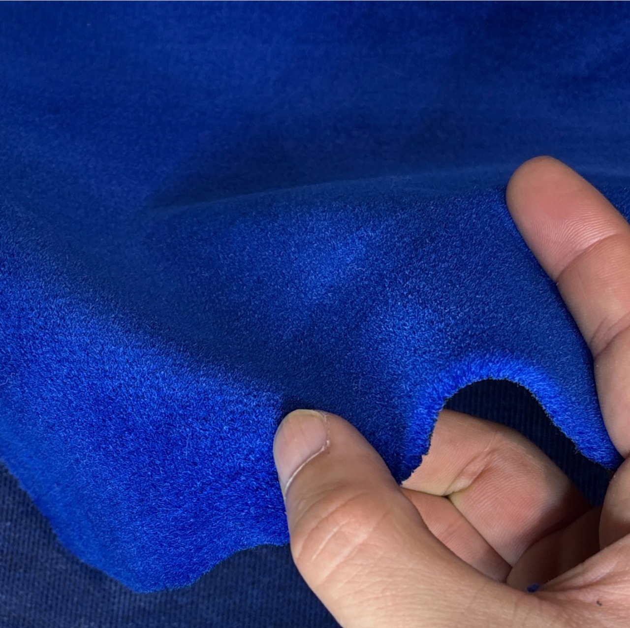 ★TC675◆1m◆アクリル混エコファー生地◆ブルー