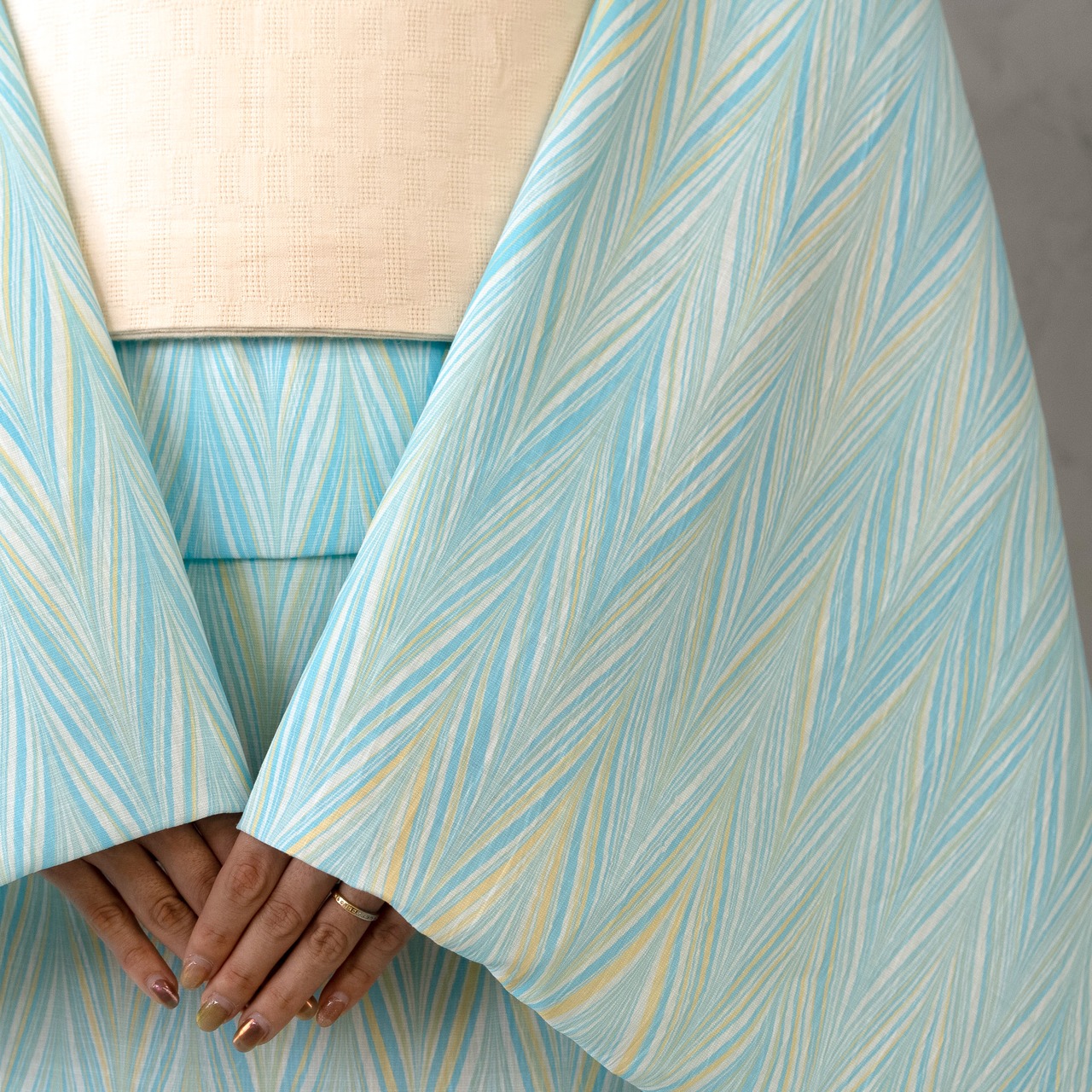 【復刻】「川の煌めき」〜矢羽根柄〜近江ちぢみ