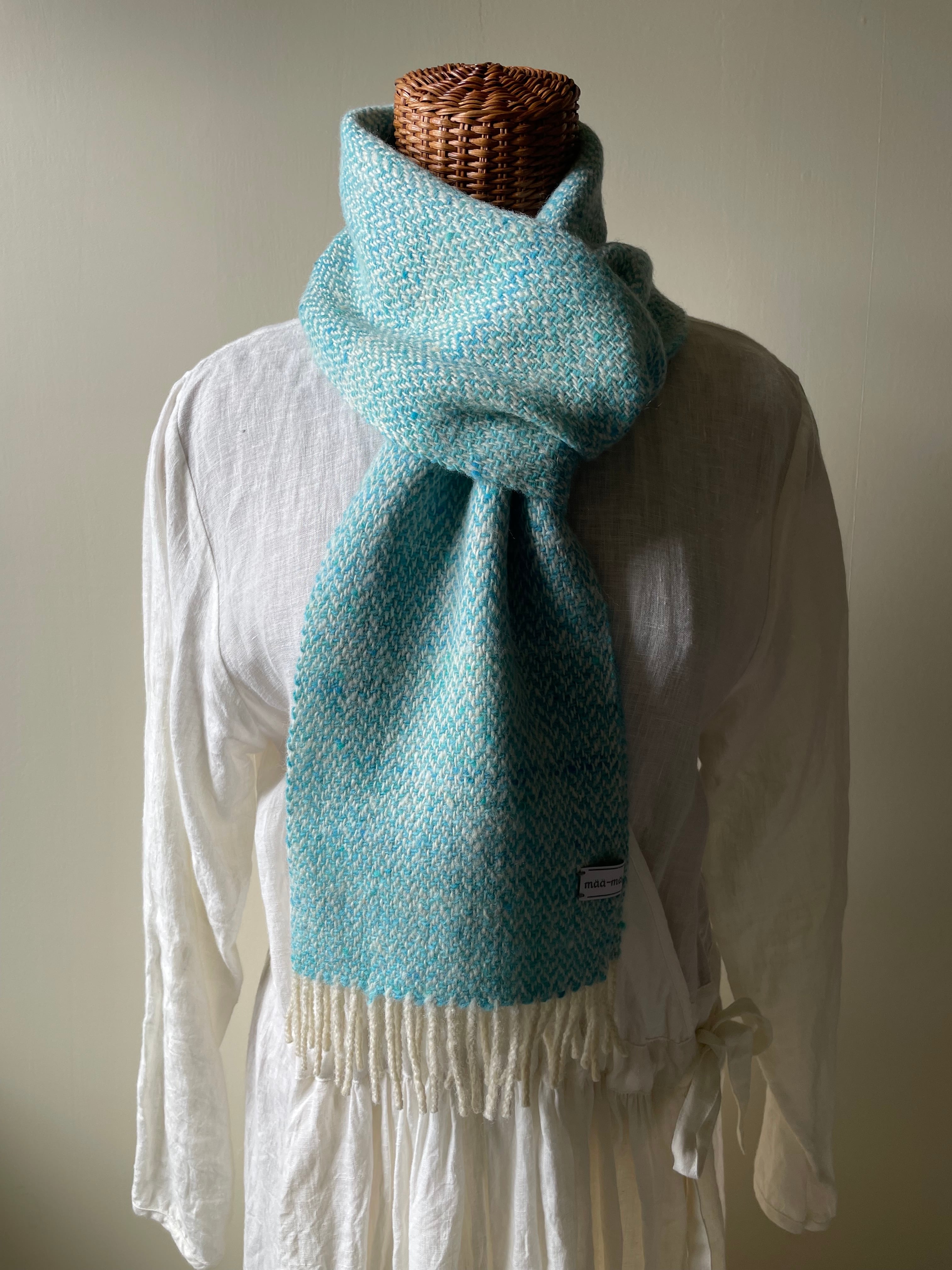 手紡ぎ 膝掛け ホームスパン ストール ウール 一点物 新品 【公式通販】