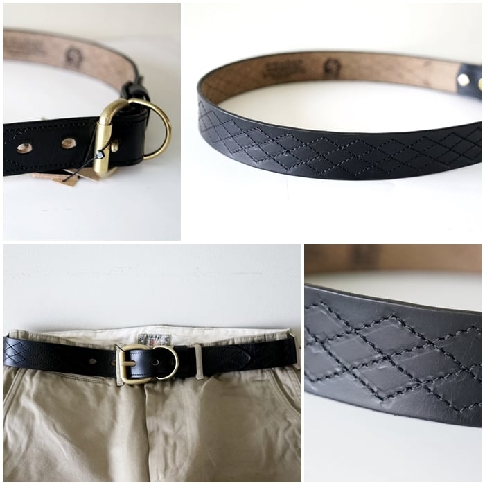 ARTBROWN (アートブラウン)メンズ レザーベルト VGB35109AB 本革 35mm