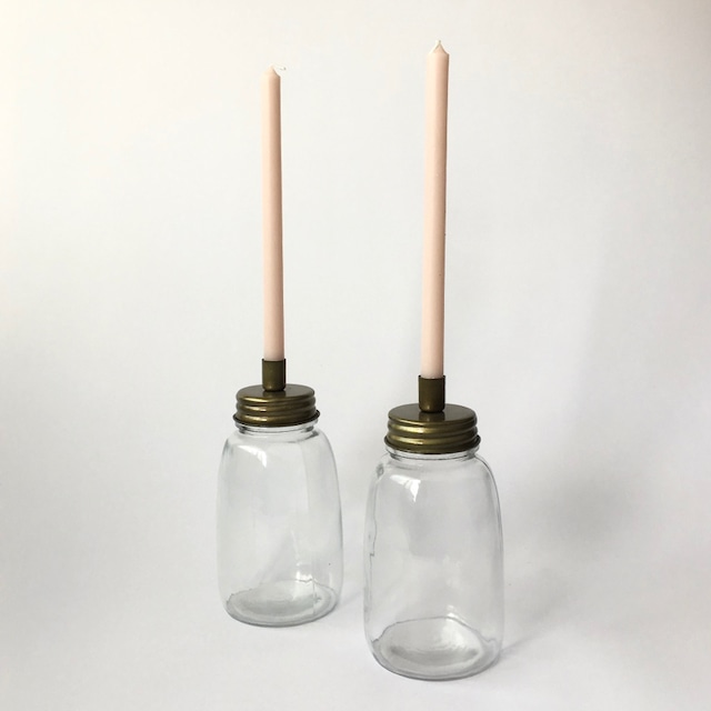 キャンドルホルダー ガラス 保存瓶 / Glass Canister Candleholder