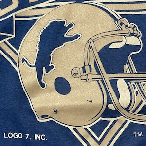 【STEDMAN】80s 90s USA製 Tシャツアメフト アーチロゴ  NFL DETROIT LIONS デトロイト ライオンズ L us古着