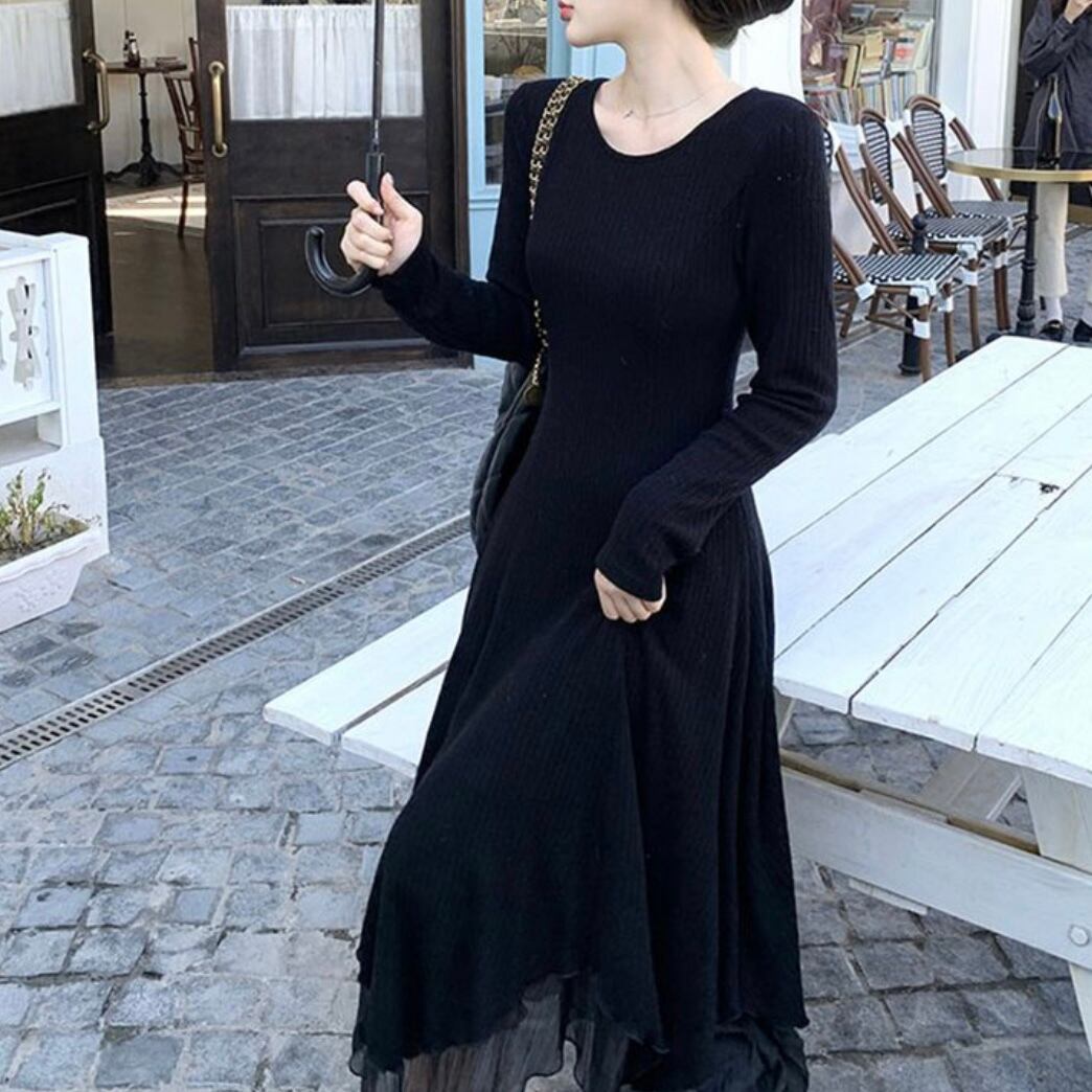 random hem flare dress