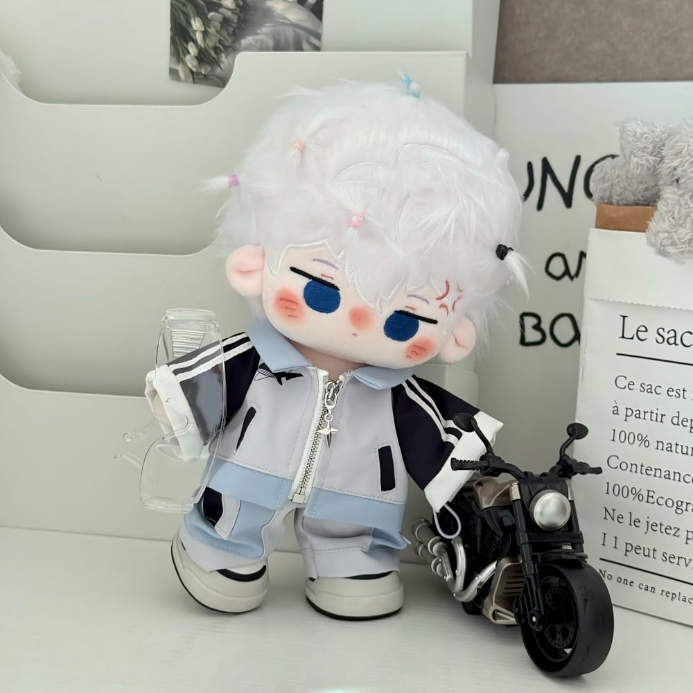 20cmぬいぐるみ用 スポーツ ジャケット+パンツ+メガネ カジュアル 着せ
