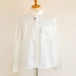 「遠州」7oz Chino Cloth BD BOX-A Line Cropped L/S Shirts Off White