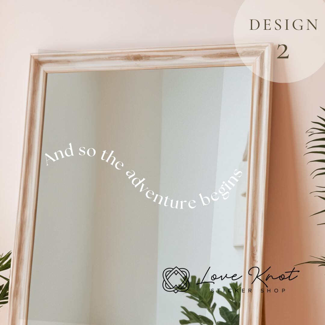 Design 2 ウェルカムミラー ステッカー 結婚式 ウェディング カッティングシート