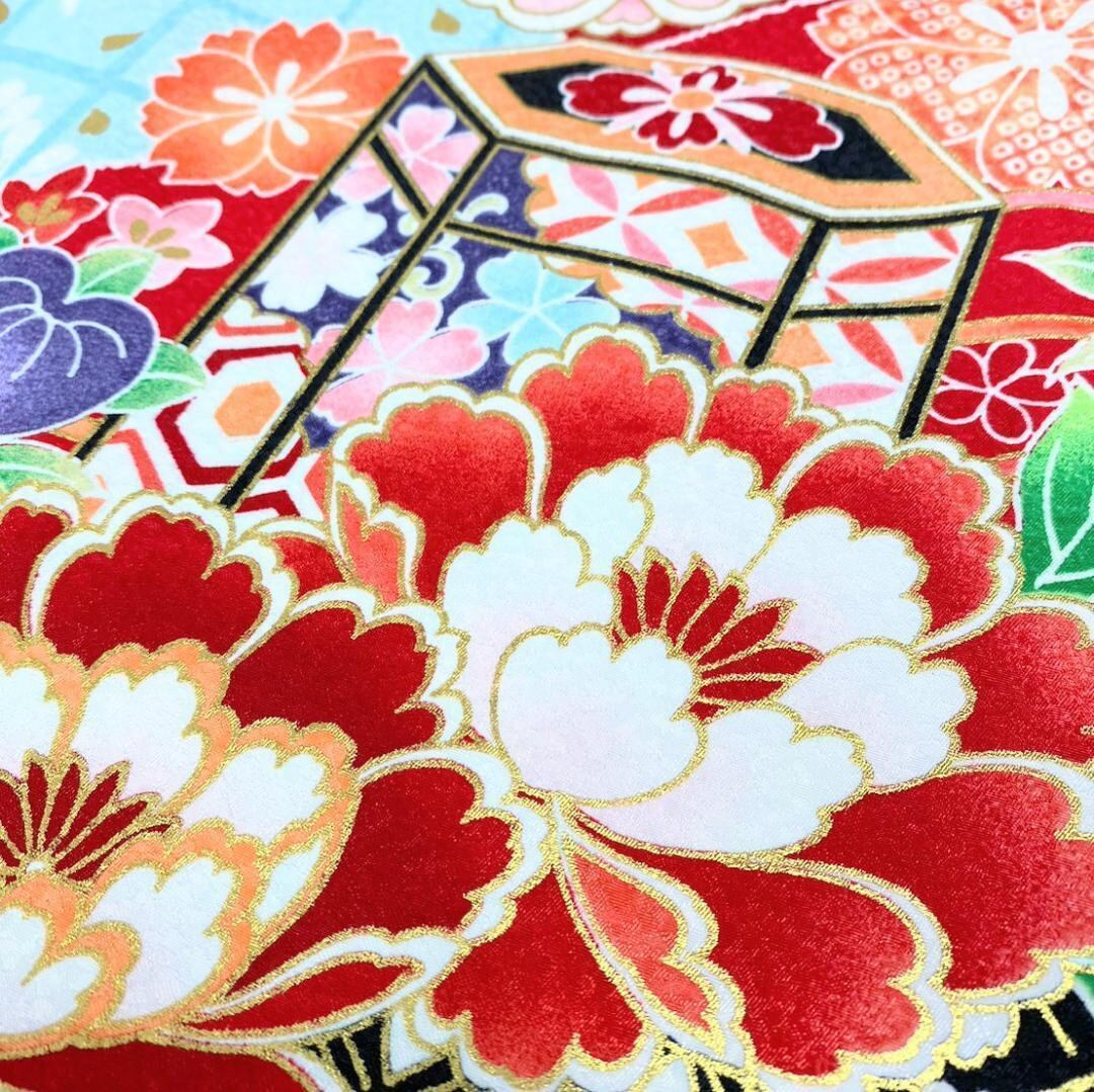 七五三 女の子 7歳 四つ身 着物 帯 筥迫 フルセット 古典 赤 BY10-3 七五三 女の子 7歳 四つ身 着物 帯 筥迫 フルセット 古典 赤 BY10-3