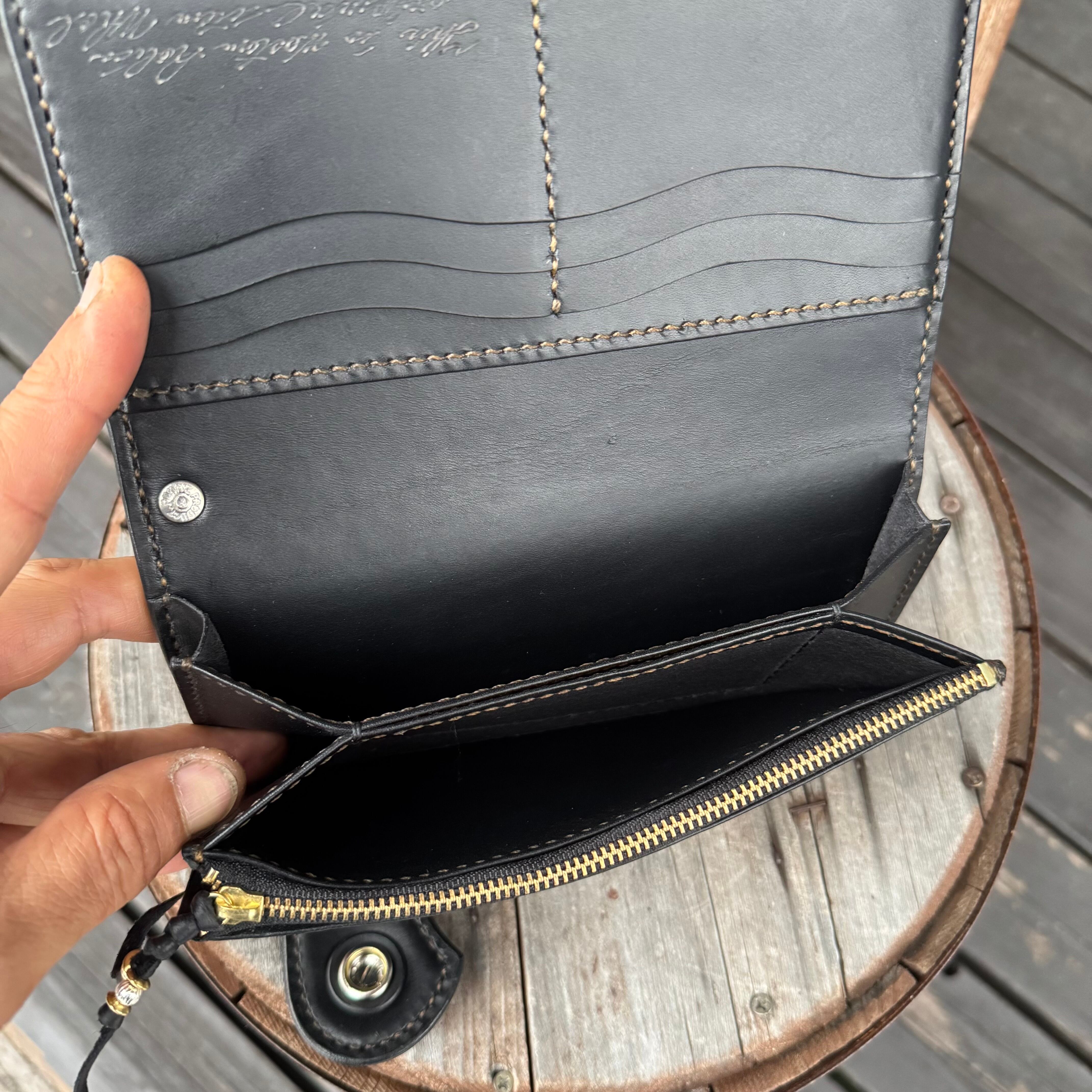 WHOLオリジナル ライダース ウォレット フラップ一体型 ハンドメイド