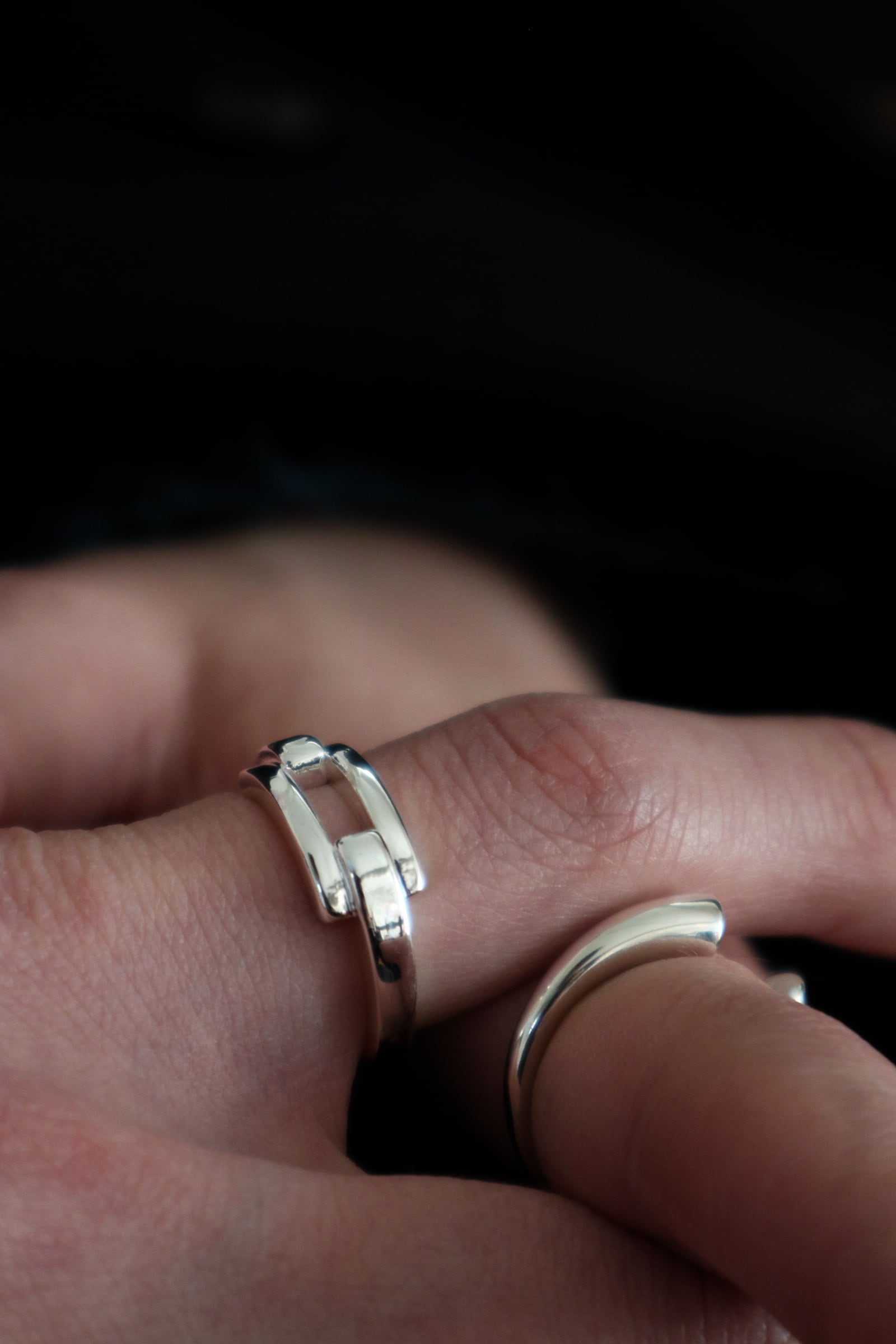 Square Link Ring “Lumivé” | naute