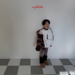 【night bebe】スノーベア起毛スウェット 90〜130cm  241114