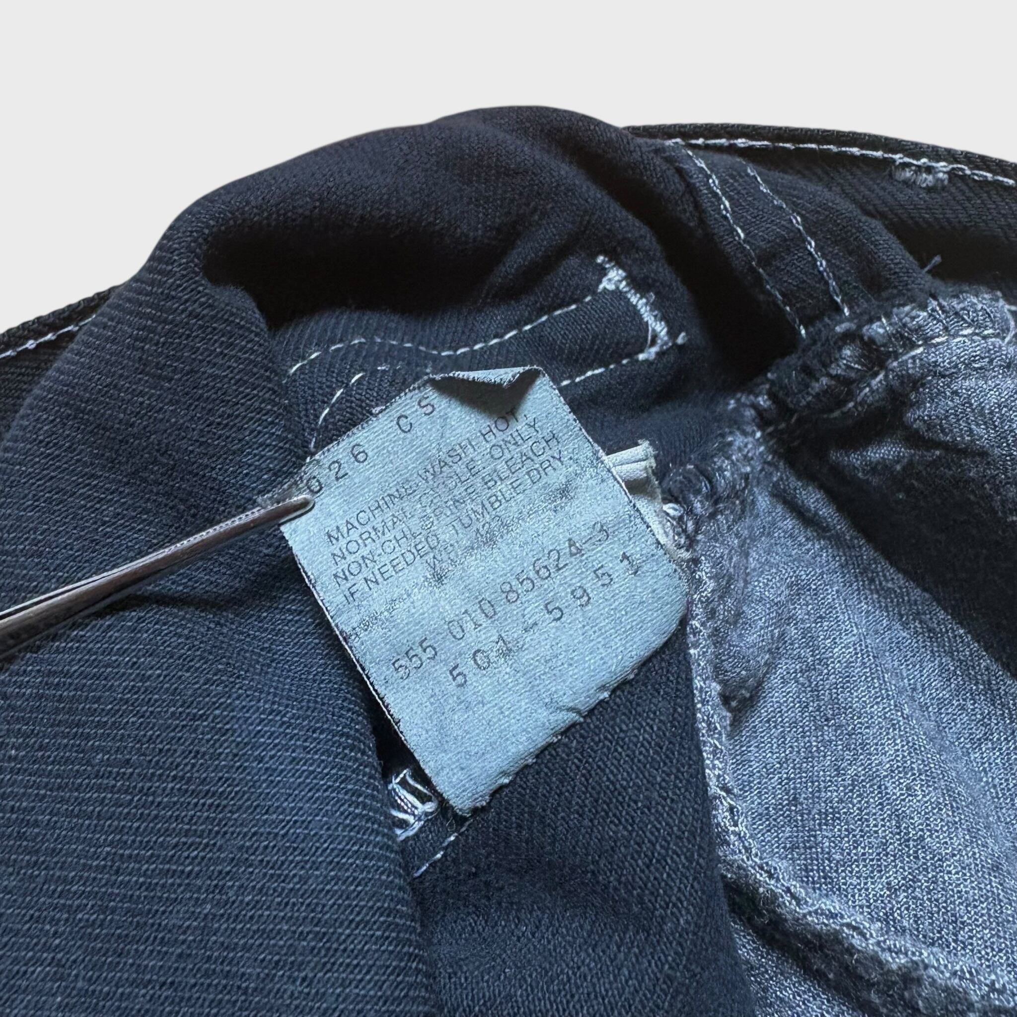 00's】 リーバイス バレンシア工場 ボタン裏555 501XX ブラックデニム