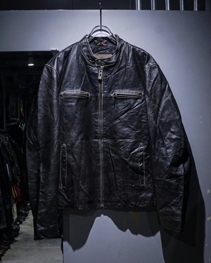 【add (C) vintage】"OLD GUESS" Aging Single Leather Riders Jacket