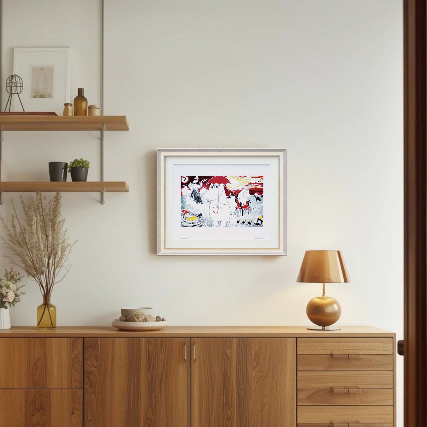 ムーミン 北欧 Putinki「ムーミントロール 7」送料無料 フレーム選択可能 展示用フック付アートポスター 絵画 インテリア アート