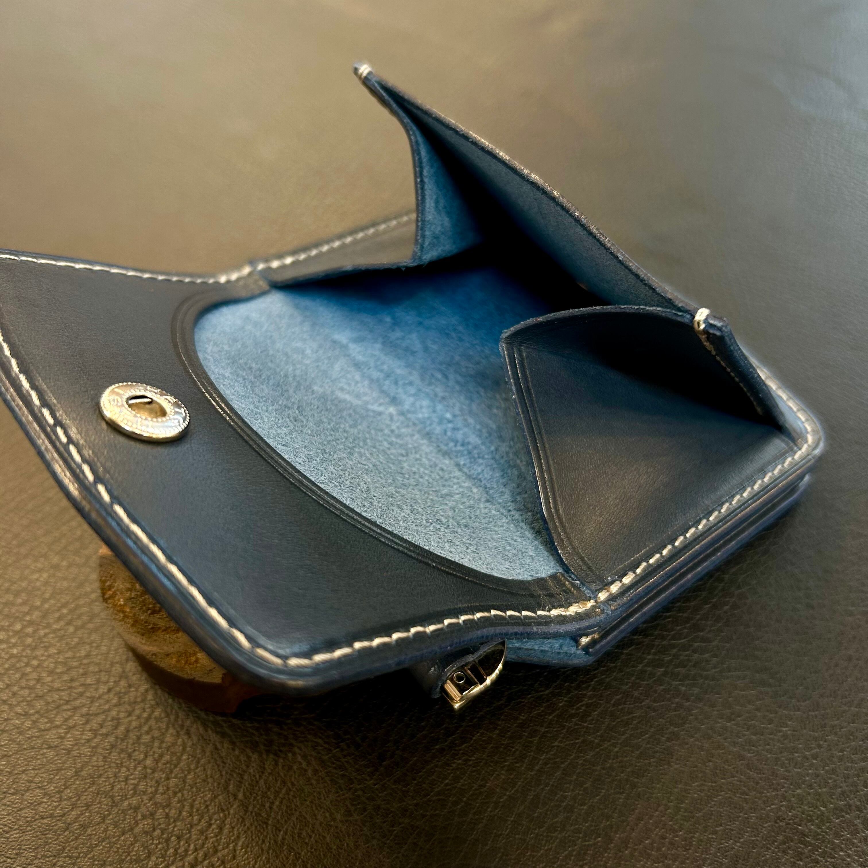 Bluesunshinetrading×6Tleatherworksコラボ マネークリップ Navy