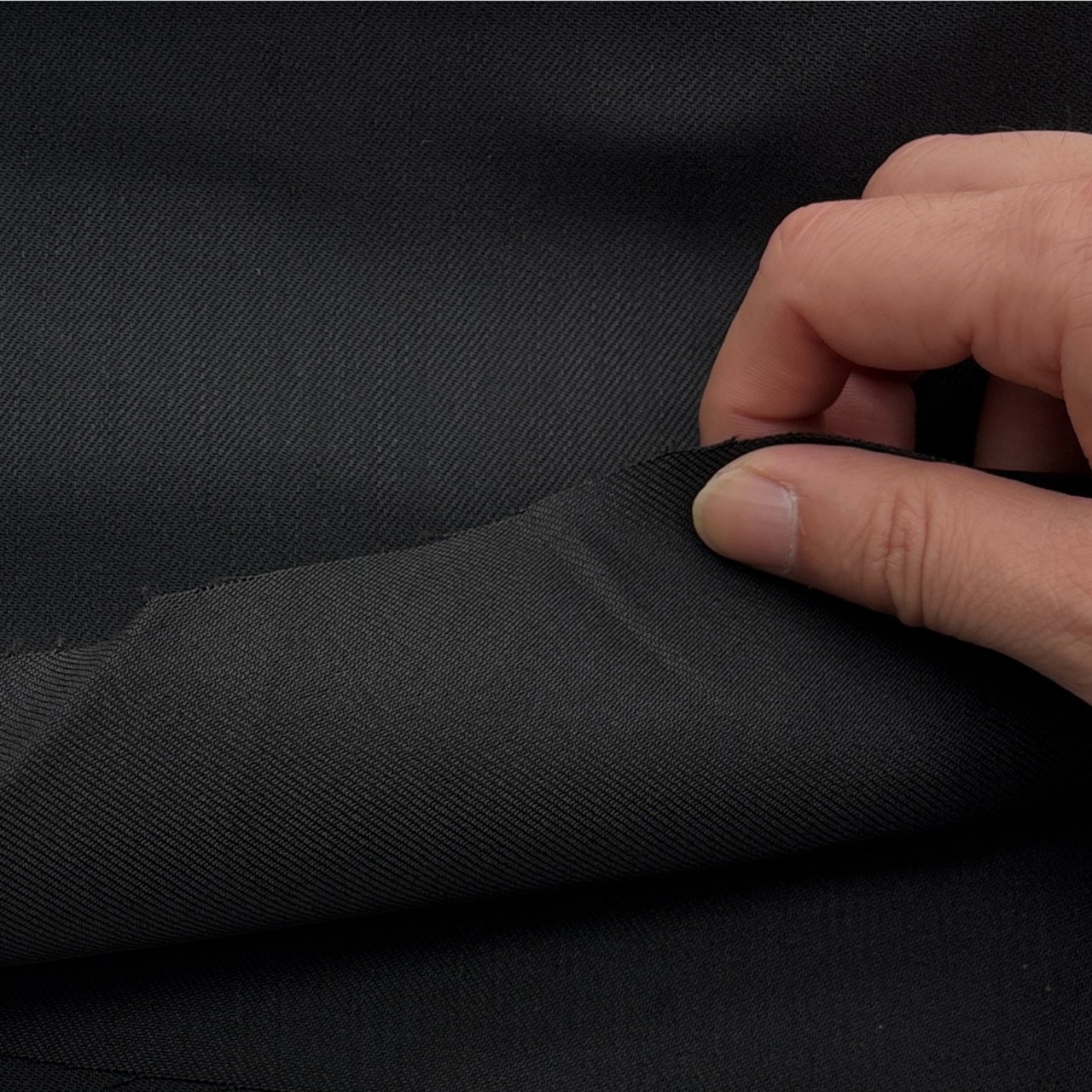 ★TC090◆2m◆綿ポリウレタン混ストレッチデニム生地◆ブラック