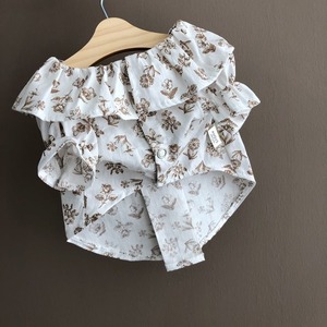 即納販売　Robbins frill blouse　韓国犬服AUGUSMON　