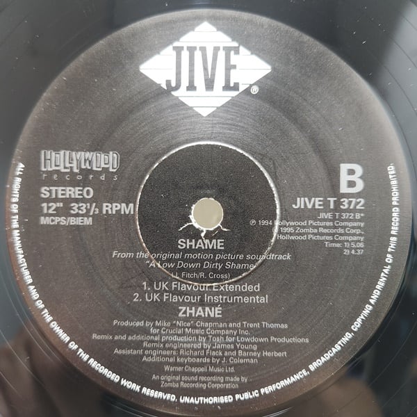 Zhane / Shame [JIVE T 372] - 画像4