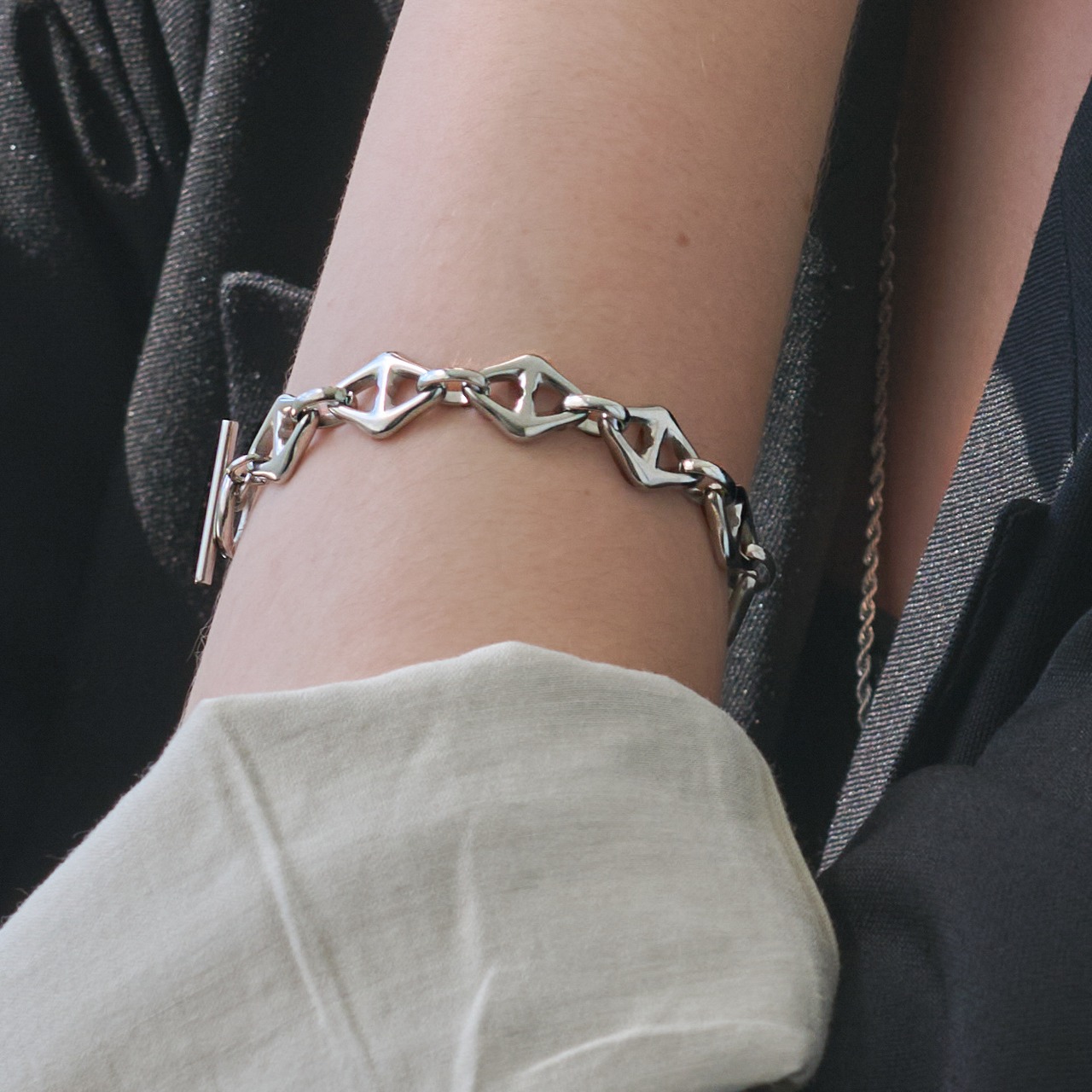 【ラスト1点】stainless die cut bracelet SB063