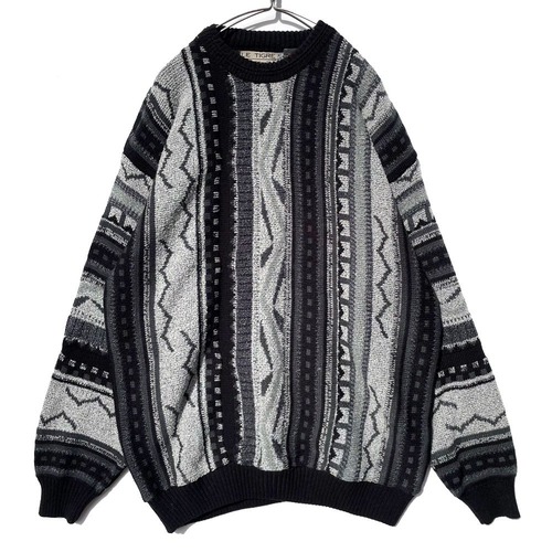 [LE TIGRE] Vintage Big Silhouette Crew Neck Knit [1980s-] Vintage Crewneck Knit