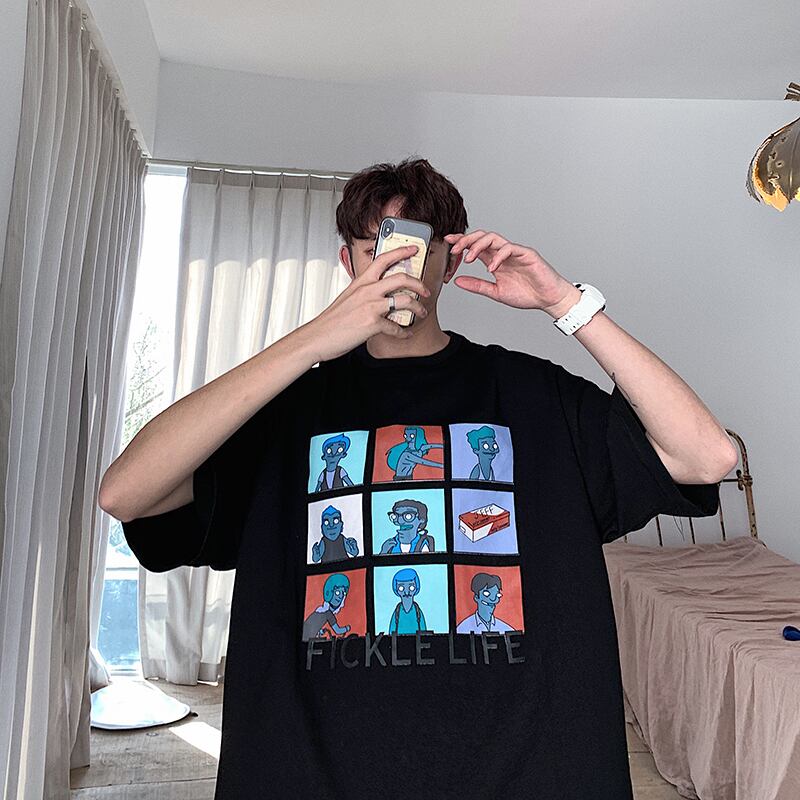 全3色 Tシャツ カットソー プリント カジュアル シンプル