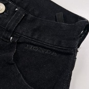 HONDA ホンダ 膝プロテクター対応 ストレッチ ライディング ブラック デニムパンツ サイズ WM /ブラック系 バイクウェア レディース