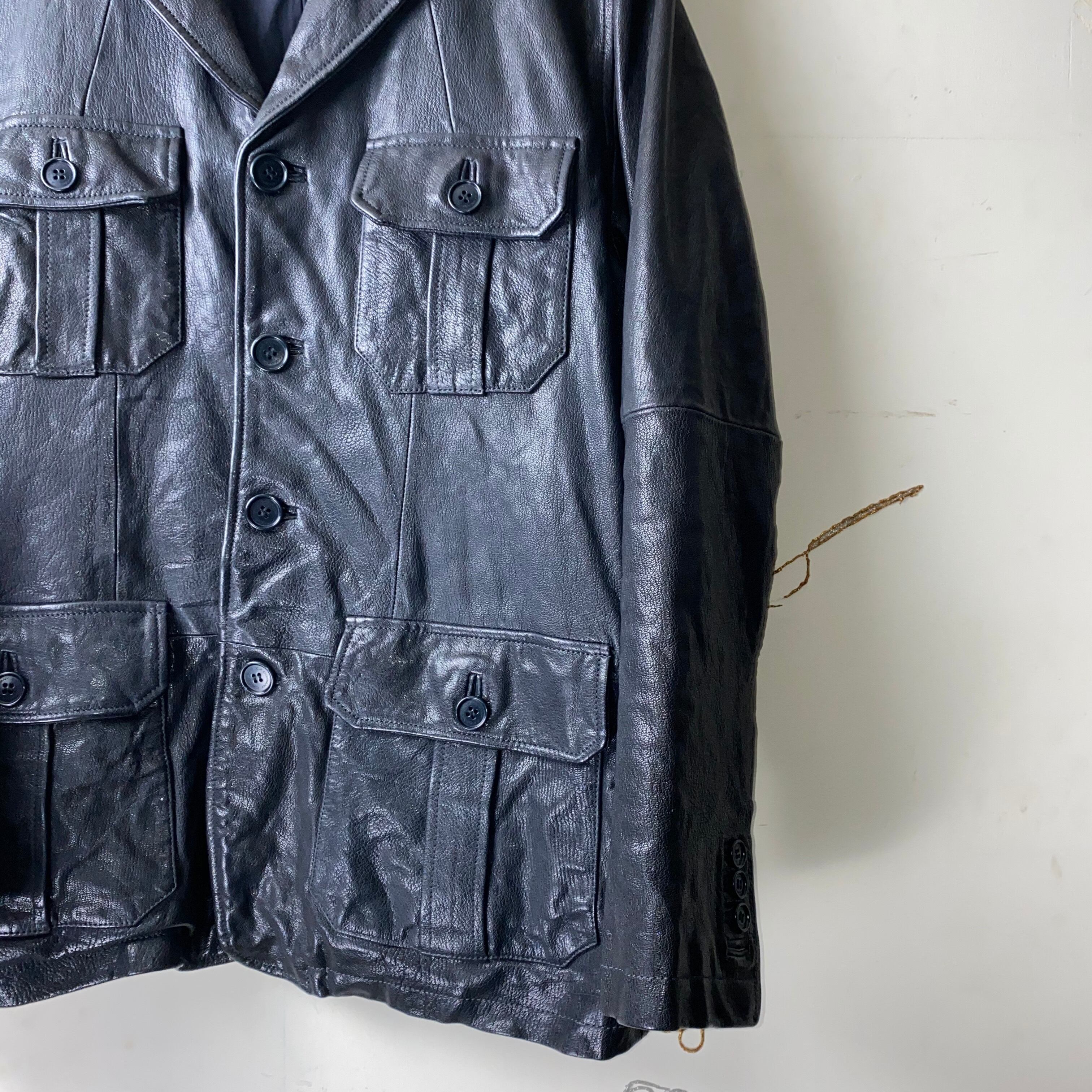 C.P.COMPANY leather tailored jacket | NOIR ONLINE