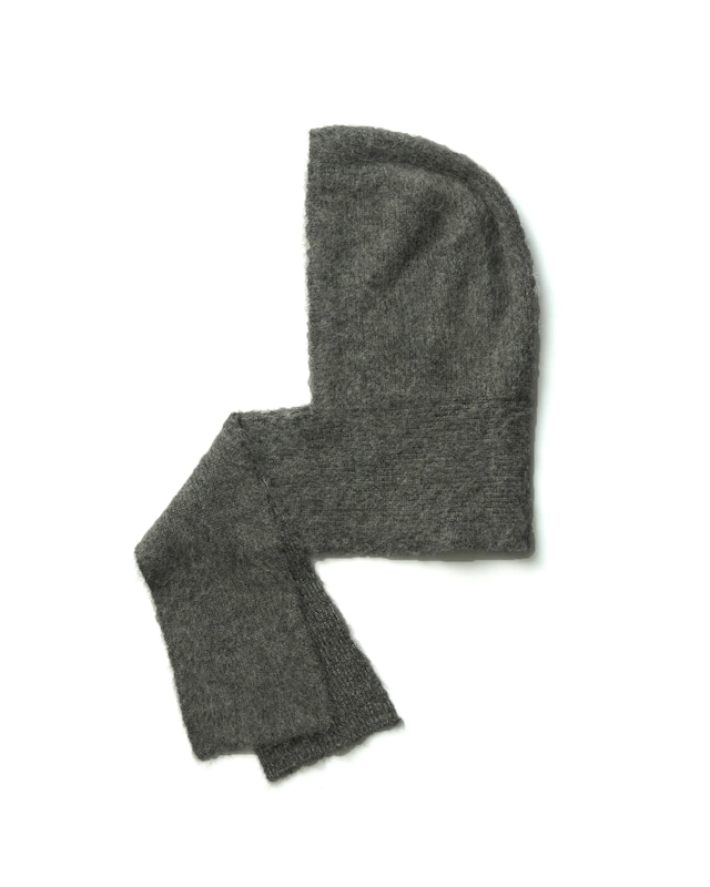 ssstein "WOOL/ALPACA MILLED KNIT BALACLAVA〔GREY〕"