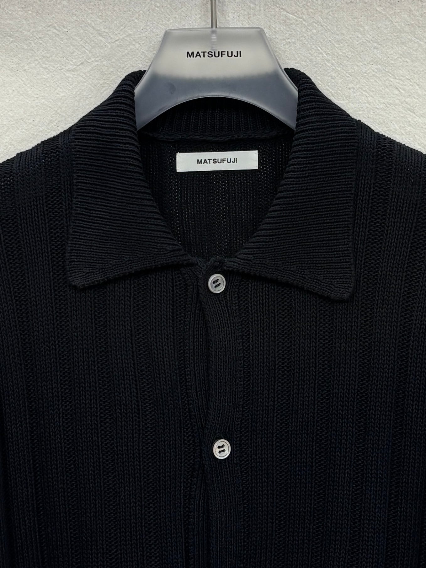 MATSUFUJI / Wide Rib Knit Shirt (BLACK) | THE MODERN AGE