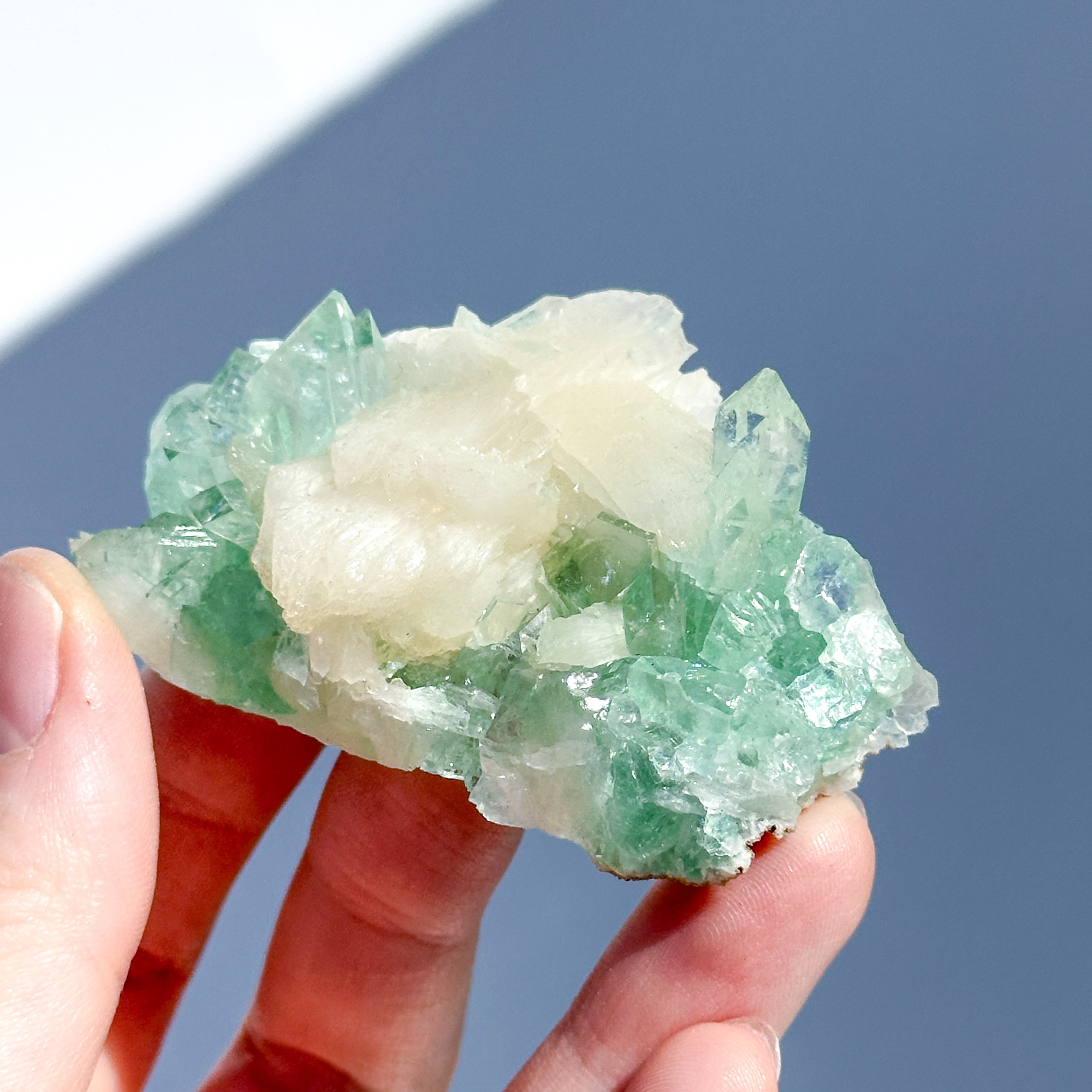 グリーンアポフィライト＆スティルバイト 76◇ Green Apophyllite
