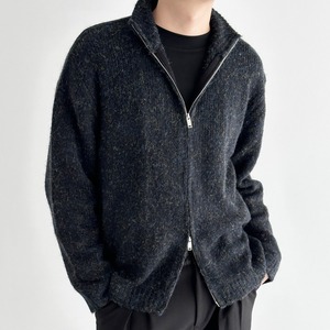ダブルジップハイネックカーディガン　923