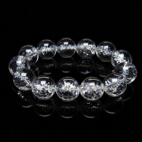 水晶 ブレスレット 虹入り ブレス アイリスクォーツ 18mm おまかせ便 111-17206
