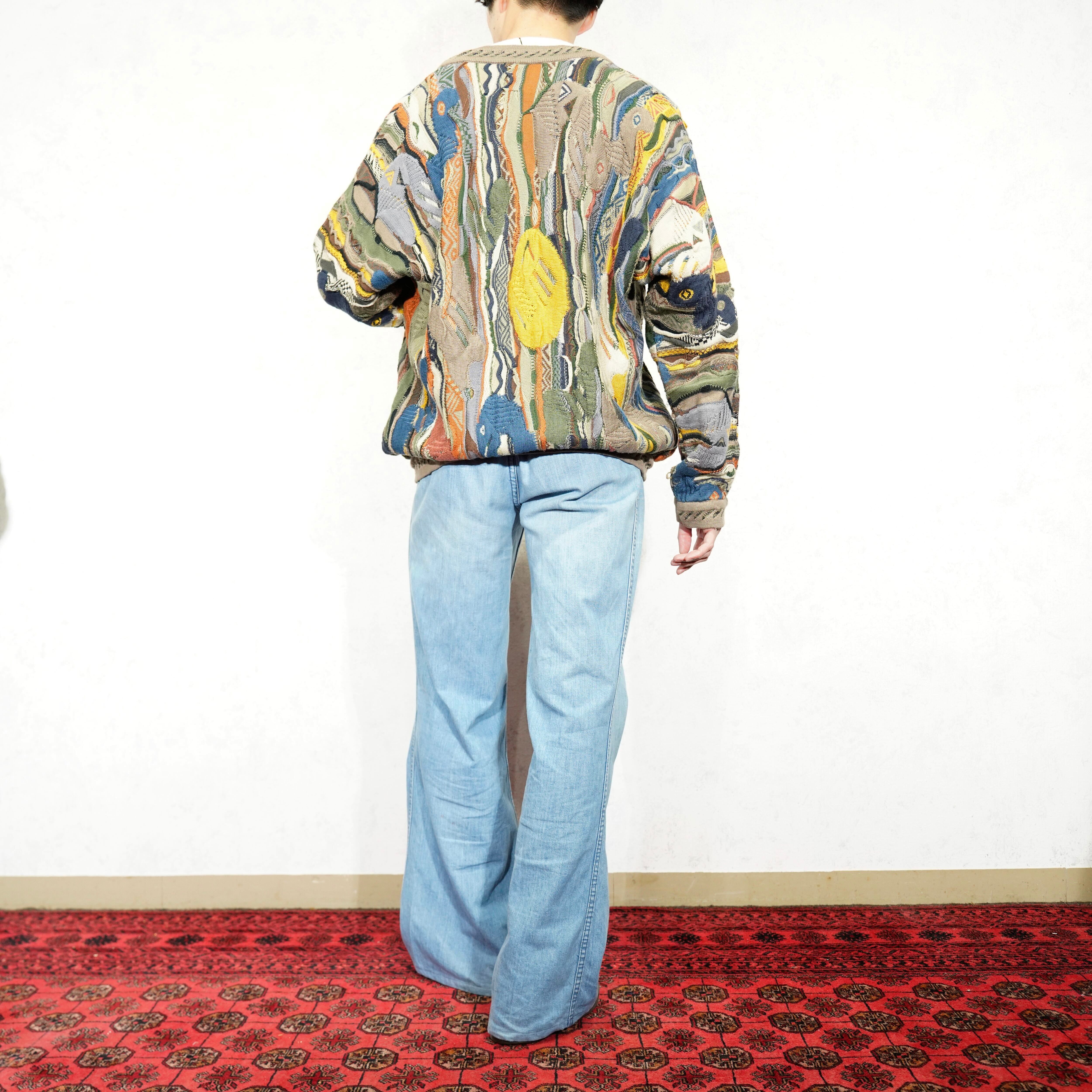 SPECIAL ITEM* USA VINTAGE COOGI MULTI PATTERNED DESIGN COTTON 3D 