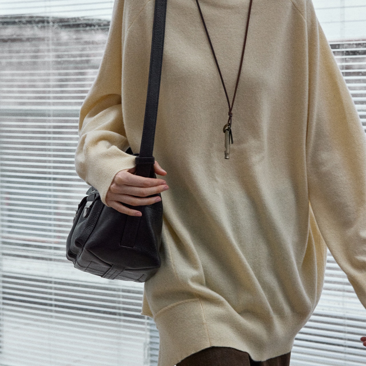 High-neck knit pullover【2color】 T3596