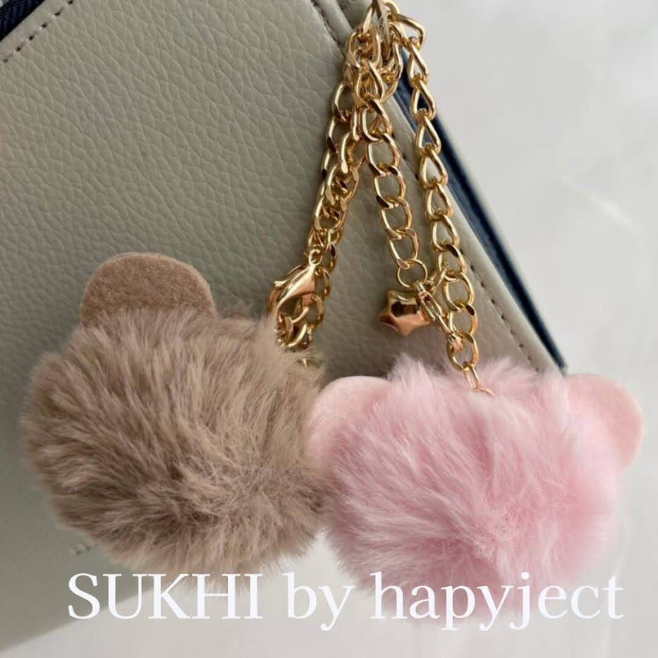くまのふわふわバッグチャーム | SUKHI by hapyject
