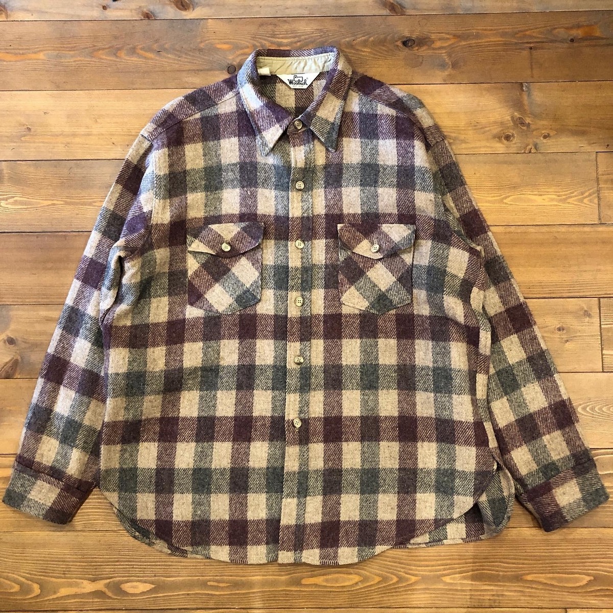 70's〜 "WOOLRICH" wool shirt good color! MADE IN USA Knot Co. Ltd.