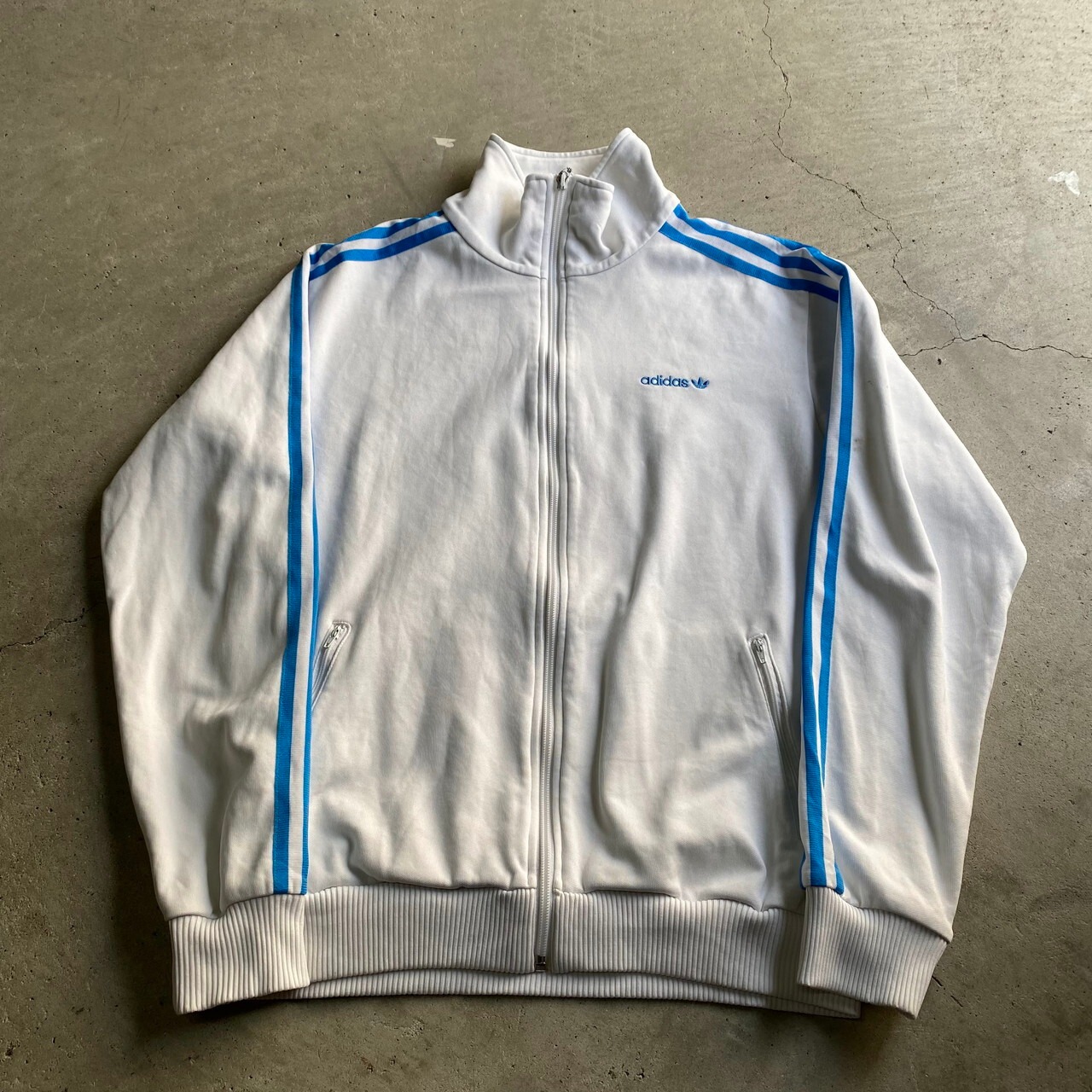 00年代 adidas アディダス ワンポイントロゴ 刺繍 ライン トラック 