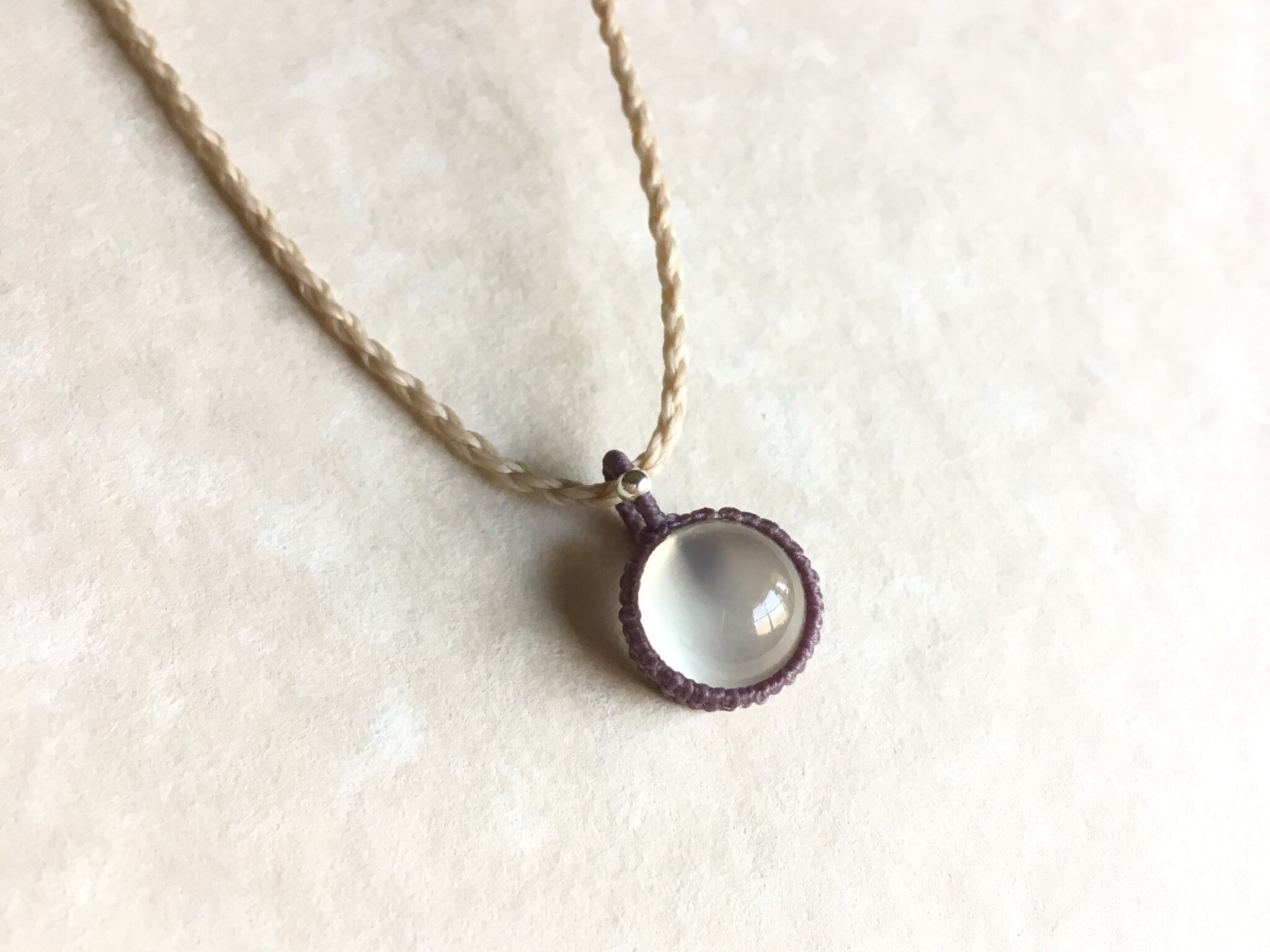 ムーンストーン macramé necklace
