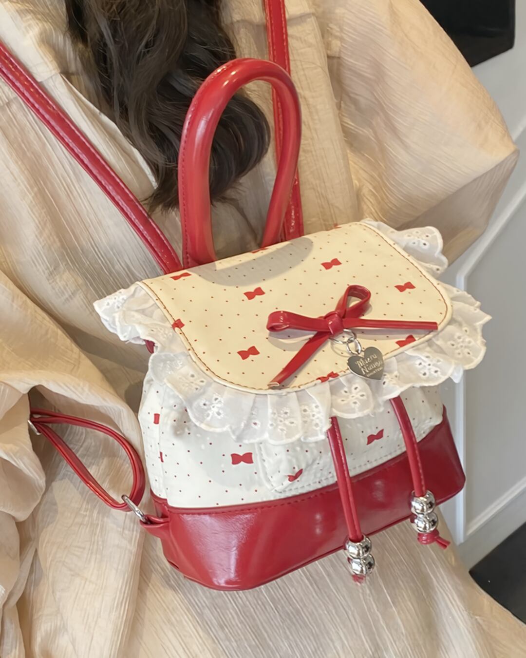 ドットリボンフリルリュック(4 colors) 2507023